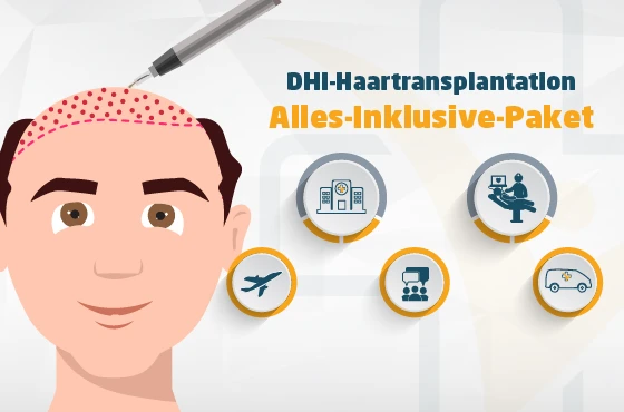 DHI-Haartransplantation Türkei – Alles-Inklusive-Paket DHI-Haartransplantation in der Türkei in Antalya – Rundum-sorglos-Pakete